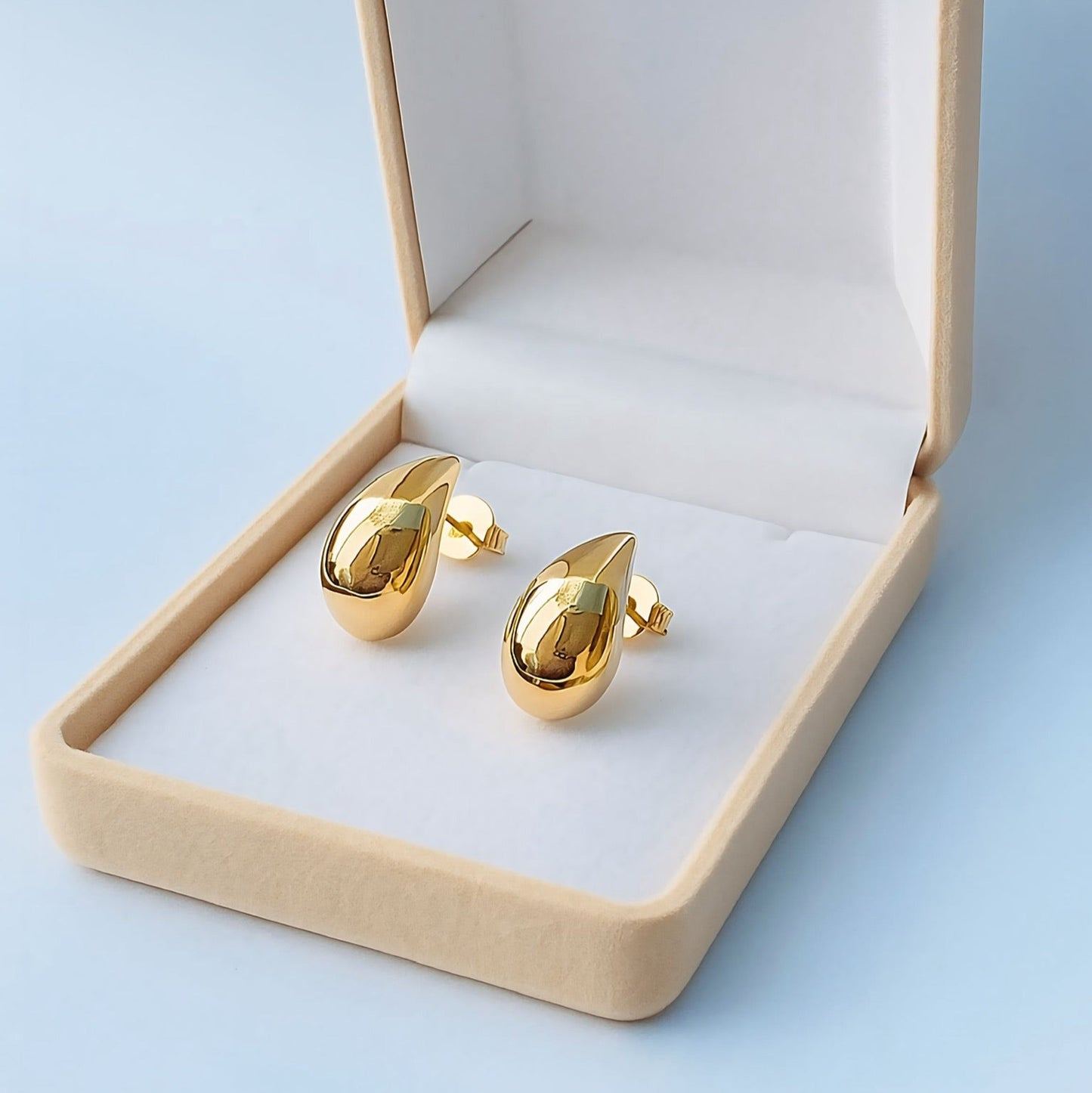 Aros Hailey Enchapadas en Oro