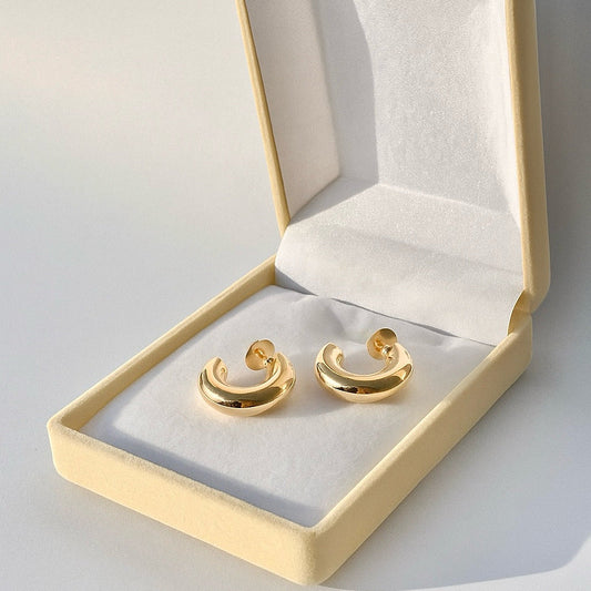 Aros Cleo Enchapadas en Oro